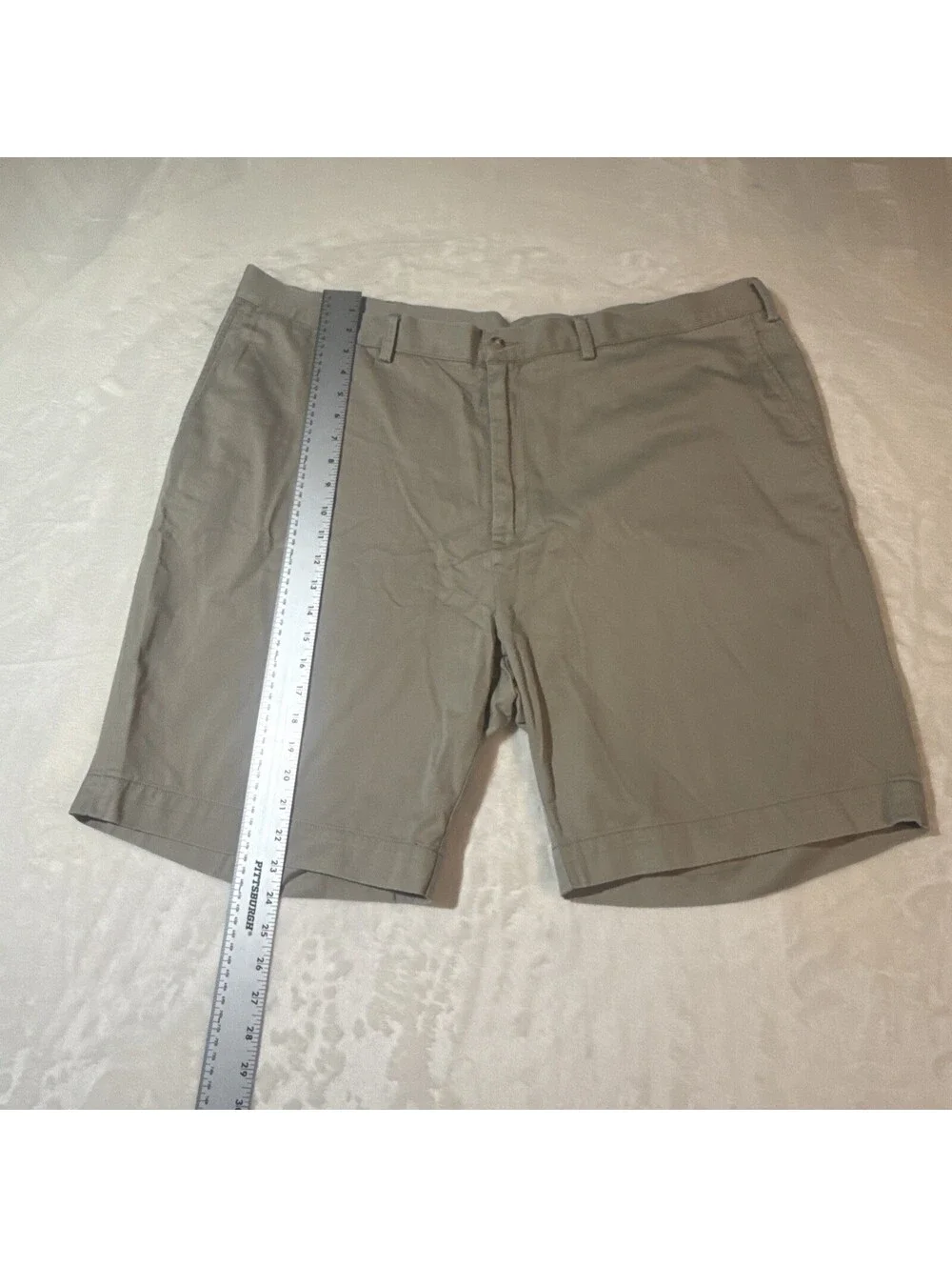 Polo Ralph Lauren Shorts Chino Men's Size 46B Classic Fit Khaki Tan Flat Front